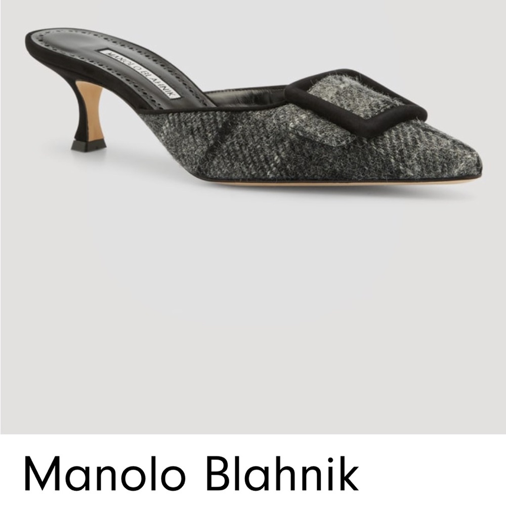 Manolo Blahnik Gray Women's Shoes size 38